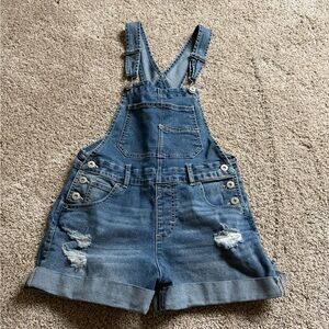 Denim Overall Shorts